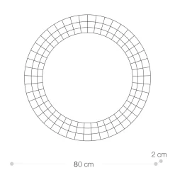 Viadurini Living Wandspiegel-Dekorativer runder Wandspiegel mit Glasmosaikrahmen – Lila