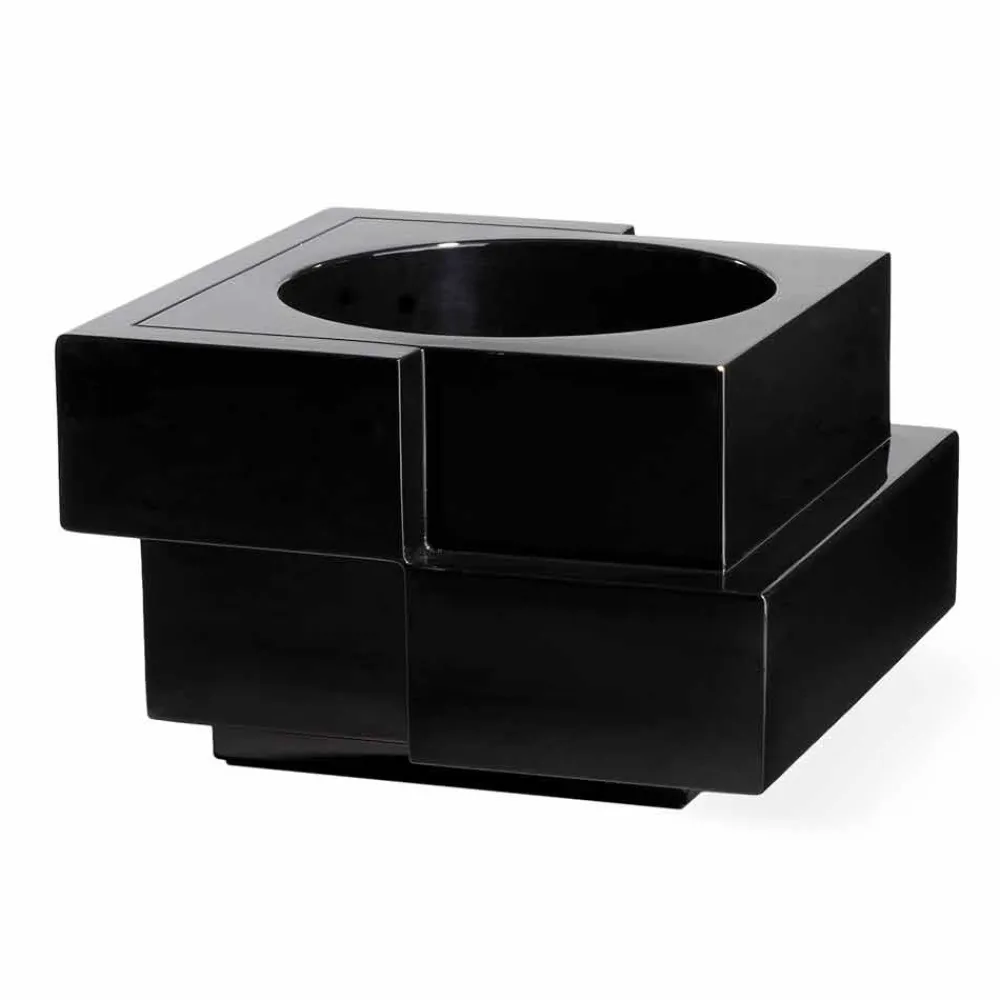 SLIDE Gartenideen-Dekorativer Vase für draußen / innen auf Rädern Cubic Yo, hergestellt in Italien