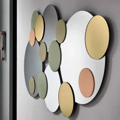 Viadurini Decor Wandspiegel-Dekorativer Wandspiegel mit farbigen Kreisen Made in Italy Qualität - Babol