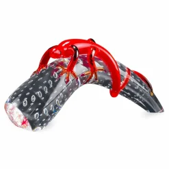 Viadurini Living Deko Artikel Und Wohnaccessoires-Dekoratives Glasornament in Form eines Geckos auf einem Horn Made in Italy - Corino
