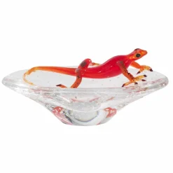 Viadurini Living Deko Artikel Und Wohnaccessoires-Dekoratives Ornament aus transparentem und rotem Glas Made in Italy - Sossio