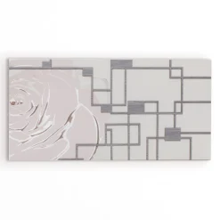 Viadurini Decor Blumen Bilder-Dekoratives Paneel aus sandlackiertem Holz, hergestellt in Italien – Tina