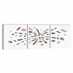 Viadurini Time Design Abstrakte Bilder-Dekoratives Wandpaneel aus Canvas 135x45 Made in Italy Modernes Design - Beatris