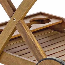 Viadurini in the Garden Küchenzubehör-Design Acacia Wood Servierwagen - Roxen