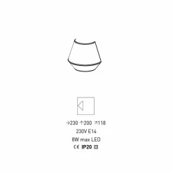 Viadurini Lighting Moderne Wandleuchten-Design Applique aus blauer Baumwolle mit roten und weißen Details Made in Italy - Soja