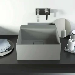 Viadurini Bathroom Design Waschbecken Aus Solid Surface-Design Aufsatzwaschbecken in Italien hergestellt, Lavis