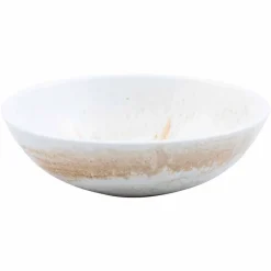 Viadurini Bathroom Harzwaschbecken-Design Aufsatzwaschbecken aus goldenem Harz - Dogliola