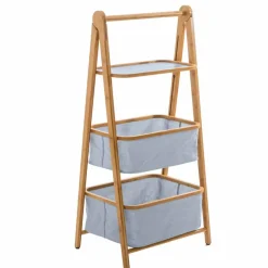 Viadurini Bathroom Badzubehör-Design Badaccessoire-Halter aus Stoff und Bambus Vercelli