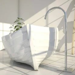 Viadurini Design Freistehende Badewannen-Design Badewanne Made in Italy in Schiffsform Ocean