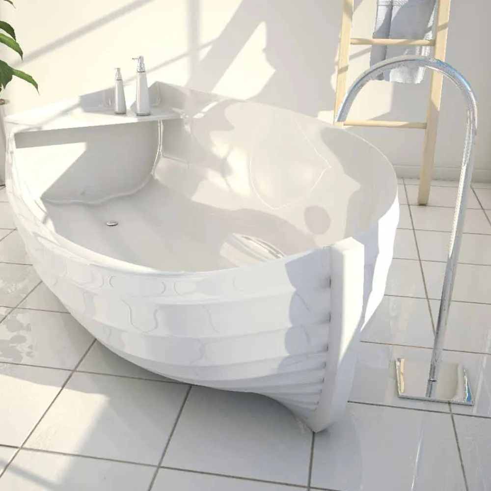 Viadurini Design Freistehende Badewannen-Design Badewanne Made in Italy in Schiffsform Ocean
