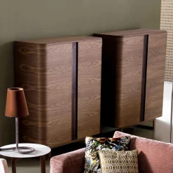 Grilli Anrichte-Design Barmöbel aus Massivholz mit 2 Türen York in Italien hergestellt