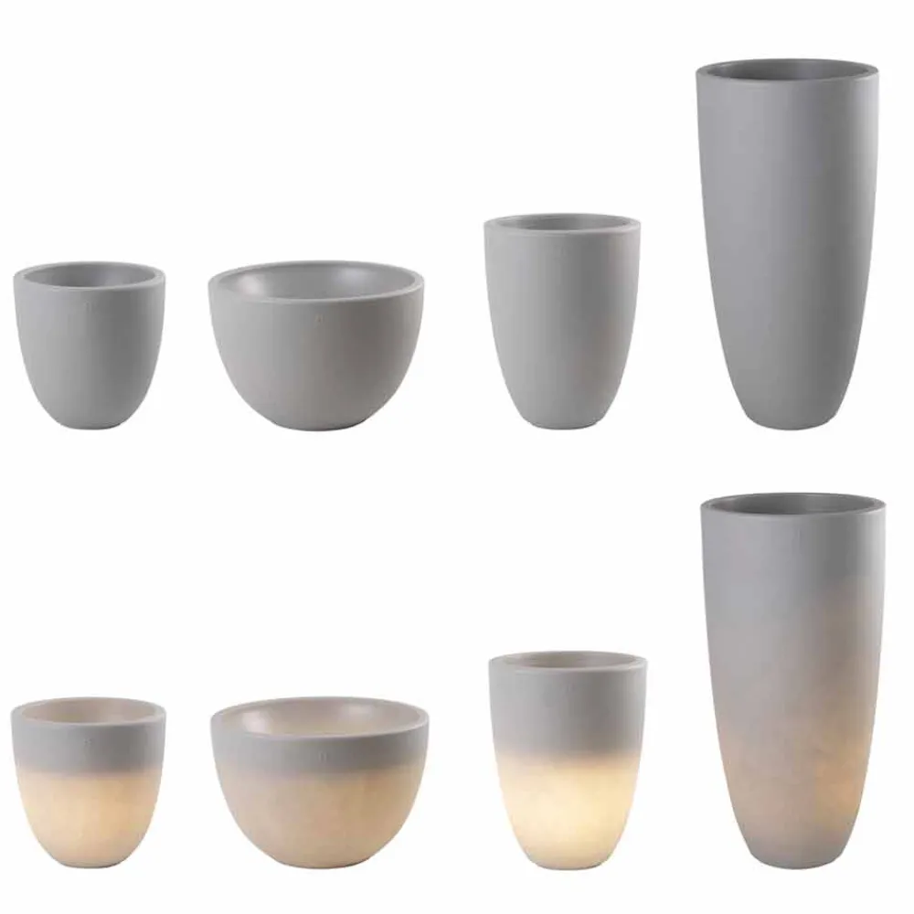 Viadurini Lighting Lichtmöbel-Design Beleuchtete Außen- und Innenvase aus farbigem Polyethylen - Svasostar