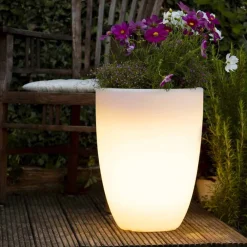Viadurini Lighting Lichtmöbel-Design Beleuchtete Außen- und Innenvase aus farbigem Polyethylen - Svasostar