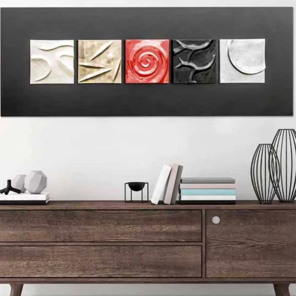 Viadurini Decor Abstrakte Bilder|Handgemalte Bilder-Design Bild abstrakt Moma handgefertigt