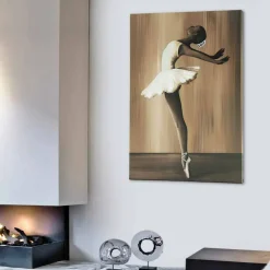 Viadurini Decor Handgemalte Bilder-Design Bild Ballet Made in Italy