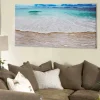 Viadurini Decor Handgemalte Bilder-Design Bild Beach von handfertigt