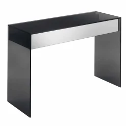 Viadurini Living Konsolentisch Flur-Design Consolle Schreibtisch aus Rauchglas mit Schubladen Made in Italy - Mantra