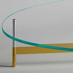 Viadurini Living Moderne Couchtische-Design Couchtisch aus Glas mit Metallbasis Made in Italy - Cinci