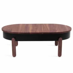 Viadurini Living Moderne Couchtische-Design Couchtisch aus Massivholz und lackiertem Metall - Salerno