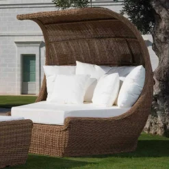 Viadurini in the Garden Gartensofas-Design Daybed aus luxuriösem gewebtem synthetischem Rattan - Yves
