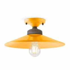 Ferroluce Vintage Deckenleuchten-Design Deckenleuchte aus Keramik und Messing Cecilia