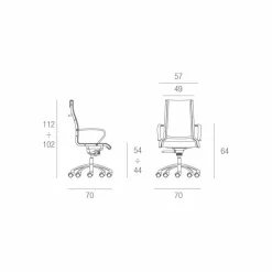 Viadurini Living Bürosessel-Design directional Bürosessel aus eine einzige Netz in Italien hergestellt Agata