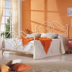 Viadurini Night Design Maßgeschneiderte Möbel|Schmiedeeisen Doppelbetten-Design Doppelbett aus Schmiedeeisen Allie 160x190 cm Made in Italy