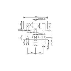 Viadurini Taps Duscharmaturen-Design Duschmischer mit 3-Wege-Umlenker Made in Italy - Sika