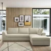Viadurini Italian Sofas Moderne Schlafsofas-Design Eckschlafsofa aus beige Stoff Made in Italy - Ortensia