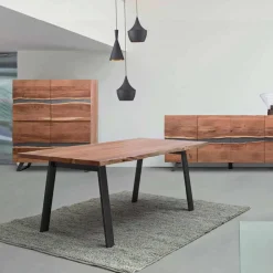 Viadurini Living Esstische-Design Esstisch aus Holz und Stahl Homemotion - Cannes