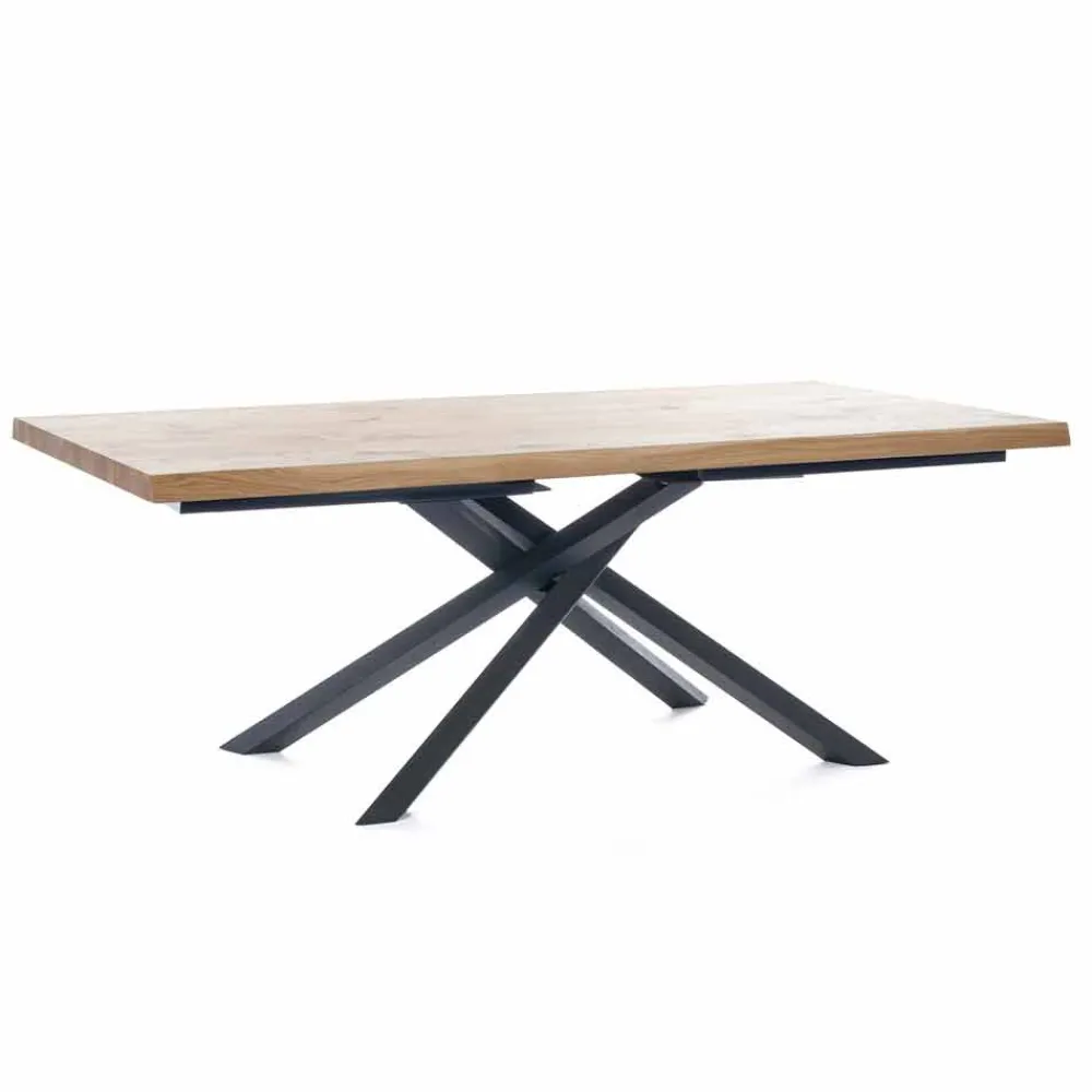 Viadurini Living Esstische-Design Esstisch aus Holz und Metall Made in Italy - Skipper