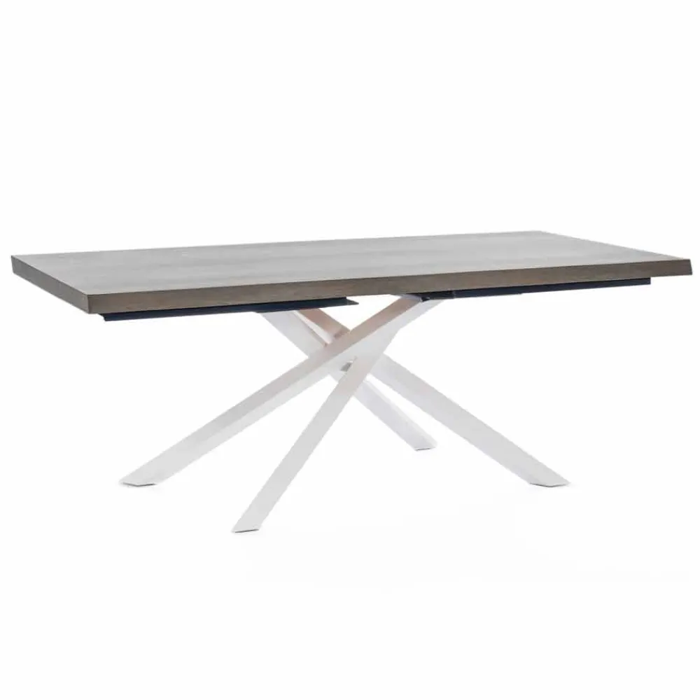 Viadurini Living Esstische-Design Esstisch aus Holz und Metall Made in Italy - Skipper