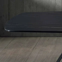 Viadurini Living Esstische-Design Esstisch aus Keramik Portoro-Effekt und Metall matt - Falcon