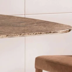 Viadurini Living Esstische Nach Mass|Esstische-Design Esstisch aus Marmor Emperador Dark 130x130 cm – Nuvolento