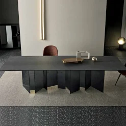 Viadurini Living Esstische Nach Mass|Esstische-Design Esstisch in Keramik und Rauchglas Basis Made in Italy - Zufällig