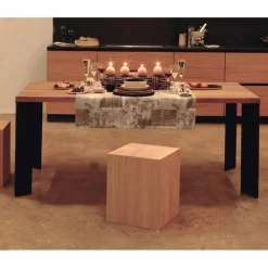 Viadurini Living Esstische Nach Mass|Esstische-Design Esstisch in natürlichen Nussbaum Design, L200xP100cm, Yvonne