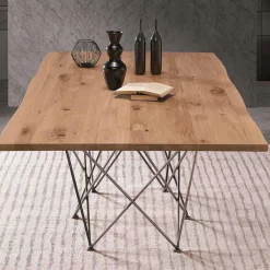 Viadurini Living Esstische-Design Esstisch mit einer Platte aus Holz und einem Gestell aus Metall, Esperia