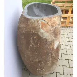 Viadurini Bathroom Steinwaschbecken-Design freistehendes Waschbecken aus Naturstein Stute, Einzelstück