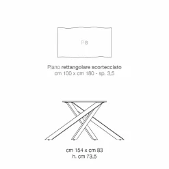 Viadurini Living Esstische-Design Furnierholz Esstisch made in Italy, Dionigi