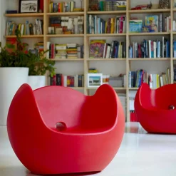 SLIDE Sessel Kunststoff|Moderne Sessel-Design Garten / Indoor Schaukelstuhl Blos, made in Italy