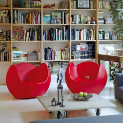 SLIDE Sessel Kunststoff|Moderne Sessel-Design Garten / Indoor Schaukelstuhl Blos, made in Italy