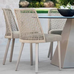 Varaschin Gartenstühle Metall-Design Gartenstuhl aus Stoff und Aluminium Emma