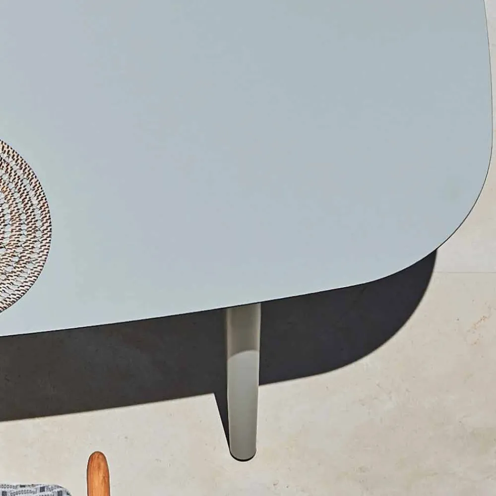 Varaschin Gartentische Fest-Design Gartentisch aus farbigem Aluminium Ellisse