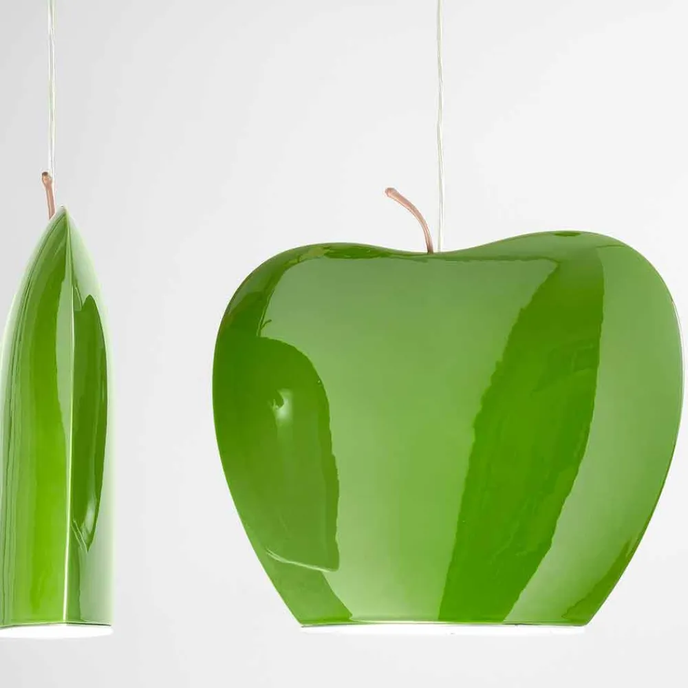 Aldo Bernardi Designer Pendelleuchten-Design Hängeleuchte aus Keramik Apfelform – Fruits