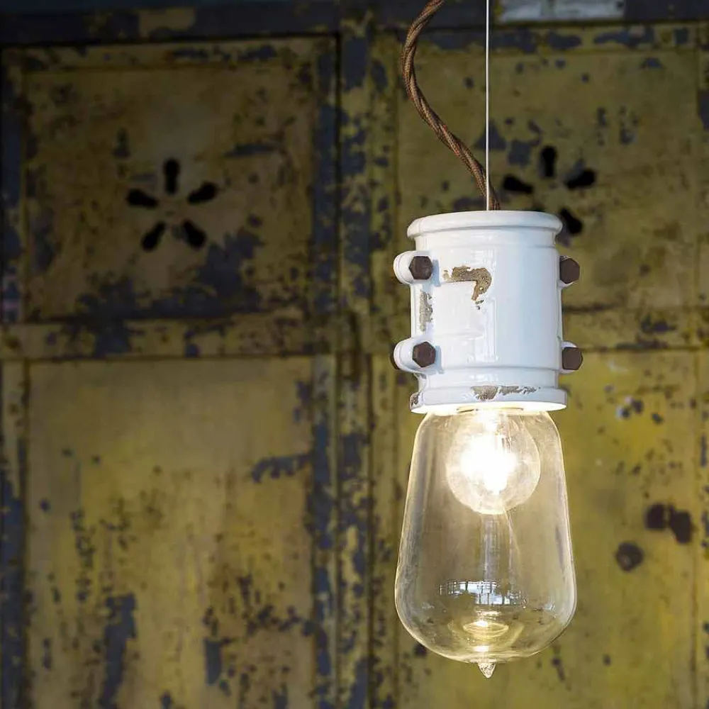 Ferroluce Pendelleuchten Vintage-Design Hängeleuchte im Urban Stil Edith