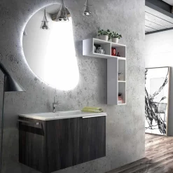 Viadurini Bathroom Badmöbel Hängend-Design Hängende Badezimmerkomposition made in Italy, Triest