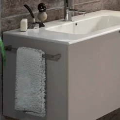 Viadurini Bathroom Badmöbel Hängend-Design Hängende Badezimmerkomposition aus Ecowood, Genova