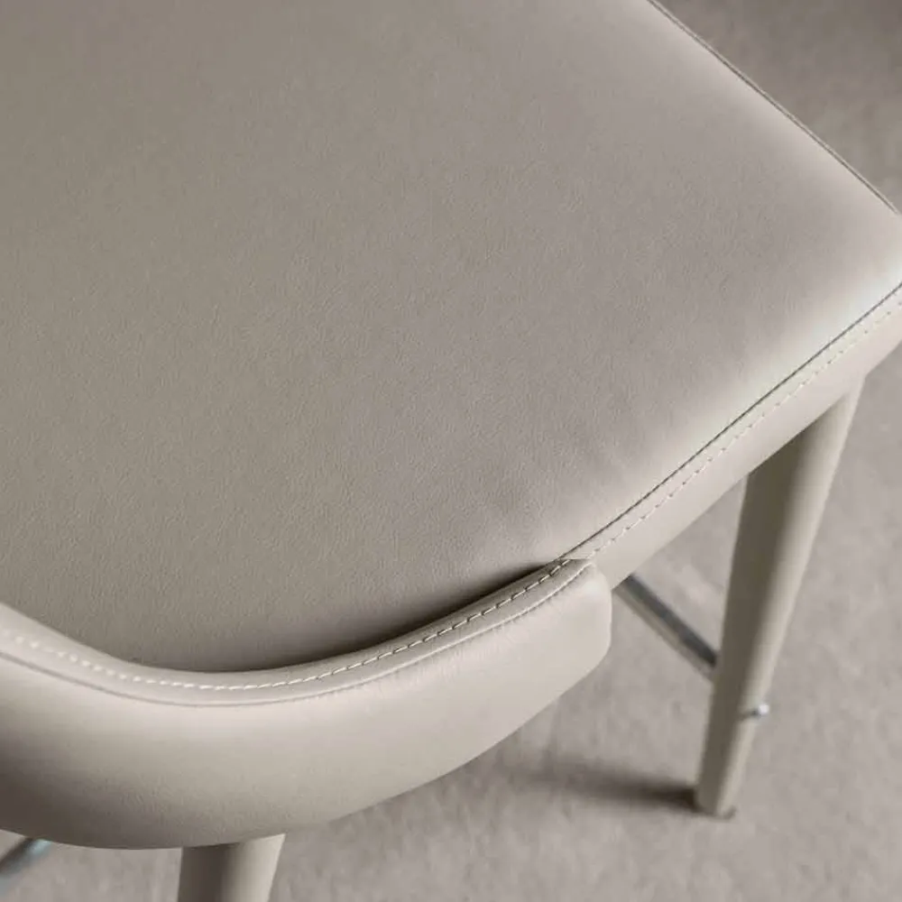 Viadurini Living Barhocker-Design Hocker mit hoher Rückenlehne aus Kunstleder - Berenice