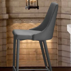 Viadurini Living Barhocker-Design Hocker mit hoher Rückenlehne aus Kunstleder - Berenice