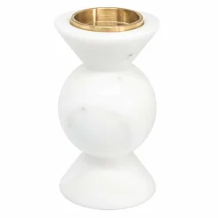 Viadurini Living Kerzenständer-Design Kerzenhalter aus Messing und weißem Carrara-Marmor Made in Italy - Bevis